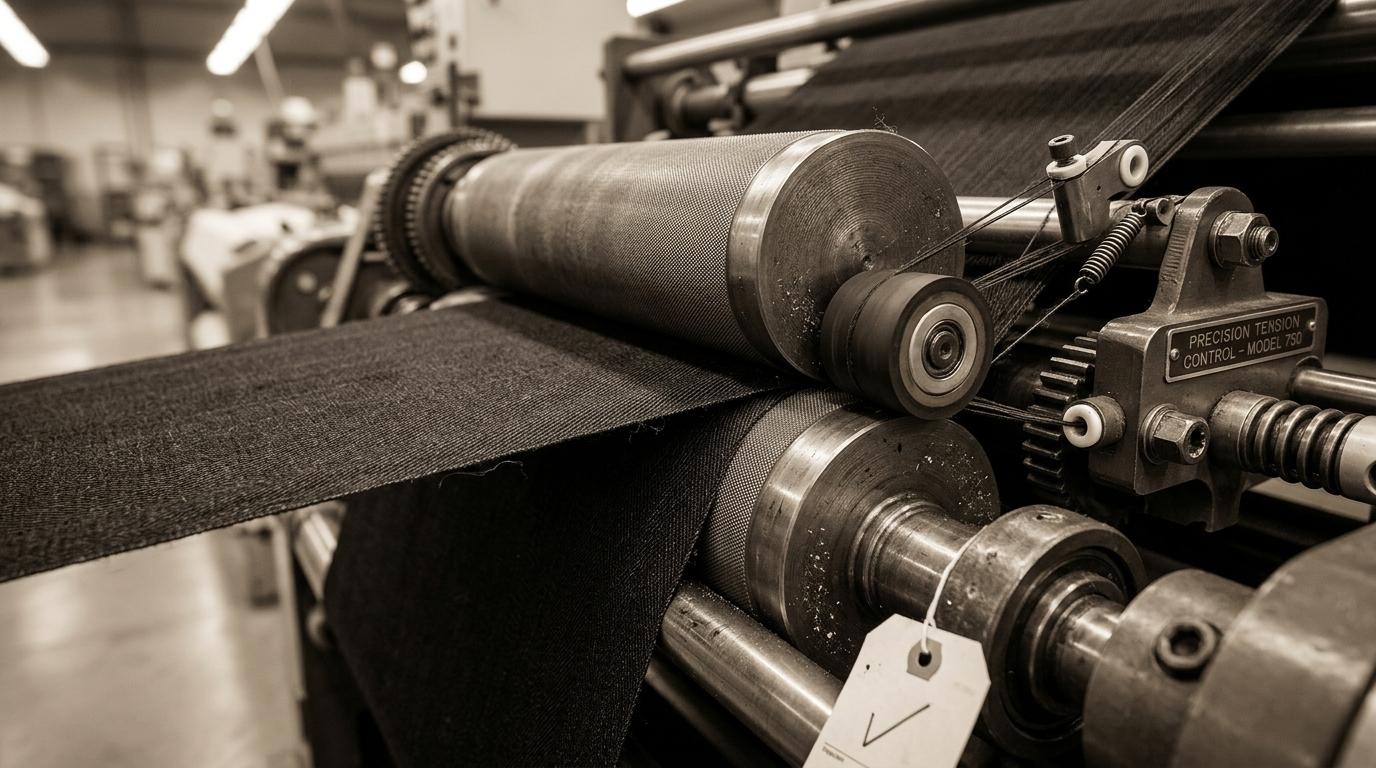 Close-up detail of high quality fabric at JA Textile