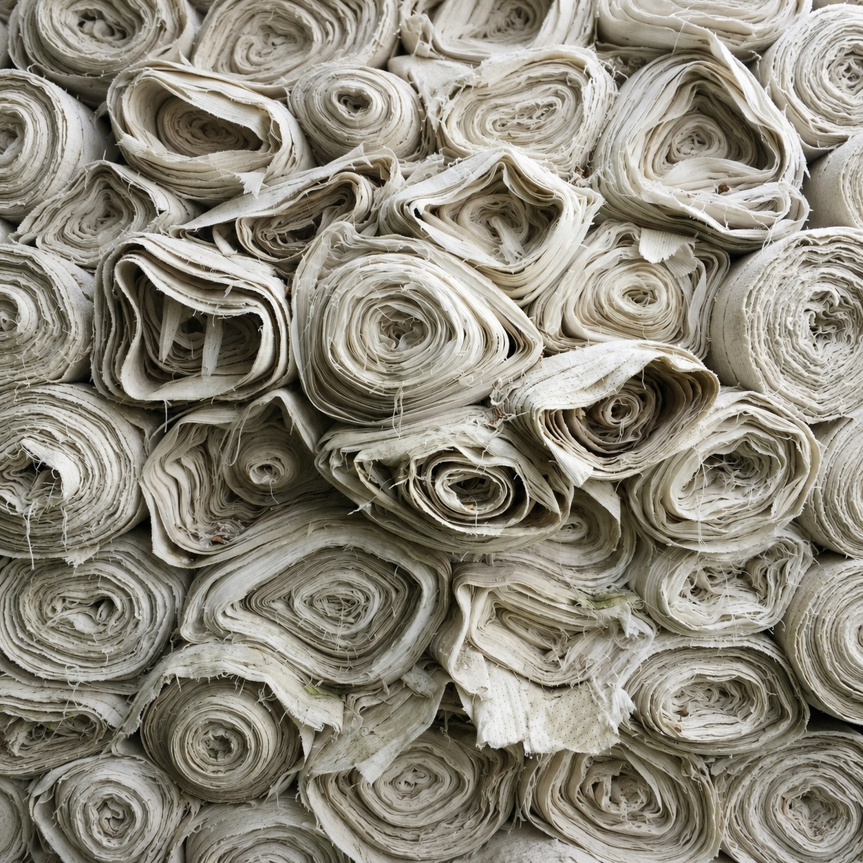Rolled greige fabric prepared for garment businesses at JA Textile